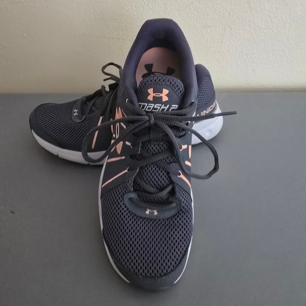 Under Armour‎ Dash 2 Womens Running Shoes Grey Pink Athletic Sneakers Size 10